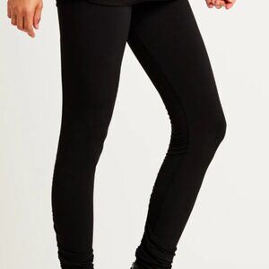 PLANET by Lauren G, black rusched leggings, jersey cotton, size 2